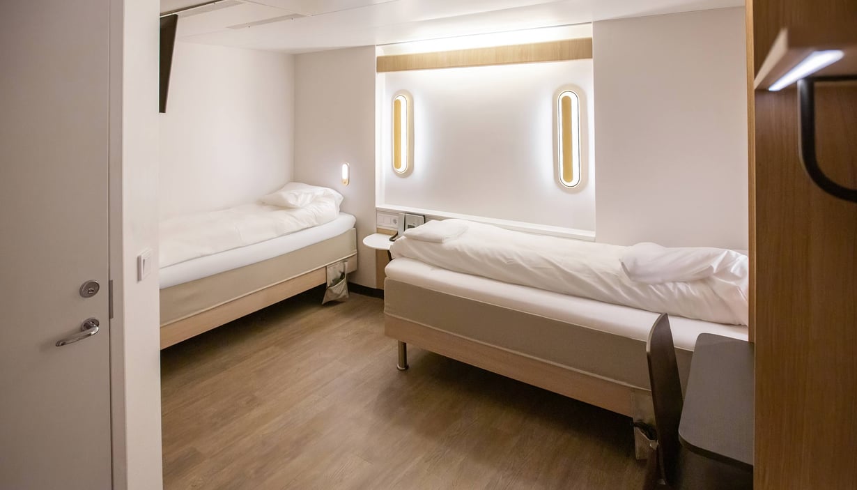 Inside accessible cabins on Pearl