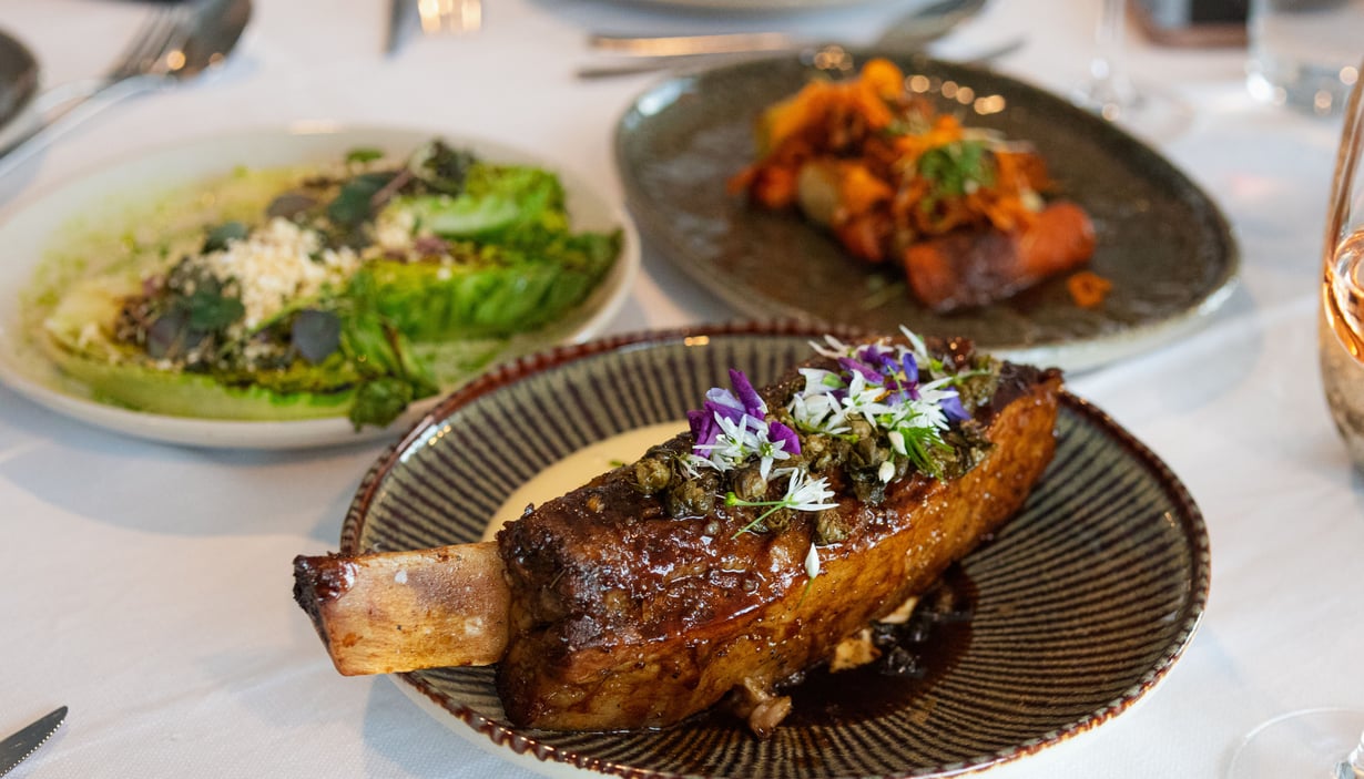 Various types of shared dishes from restaurant Nord.