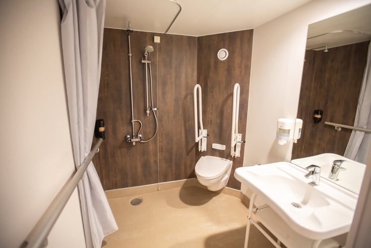 Toilet in our accessible cabin on Nordic Crown