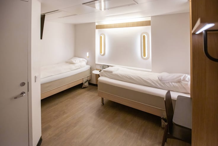 Inside accessible cabins on Pearl