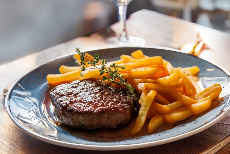 Steak with fries