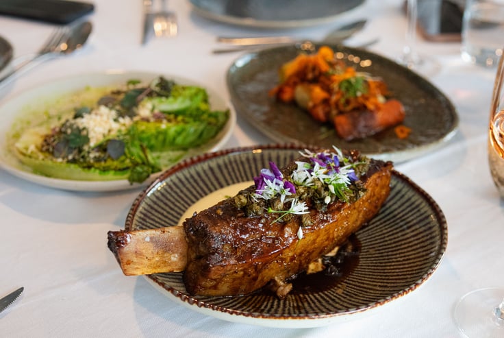 Various types of shared dishes from restaurant Nord.