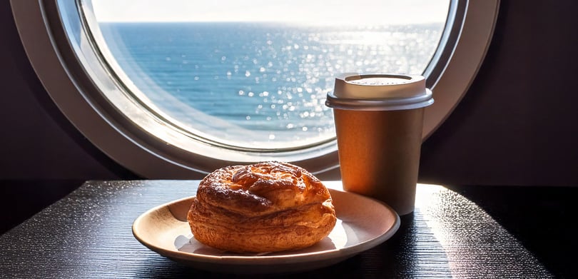Danish pastry and a cup of coffee